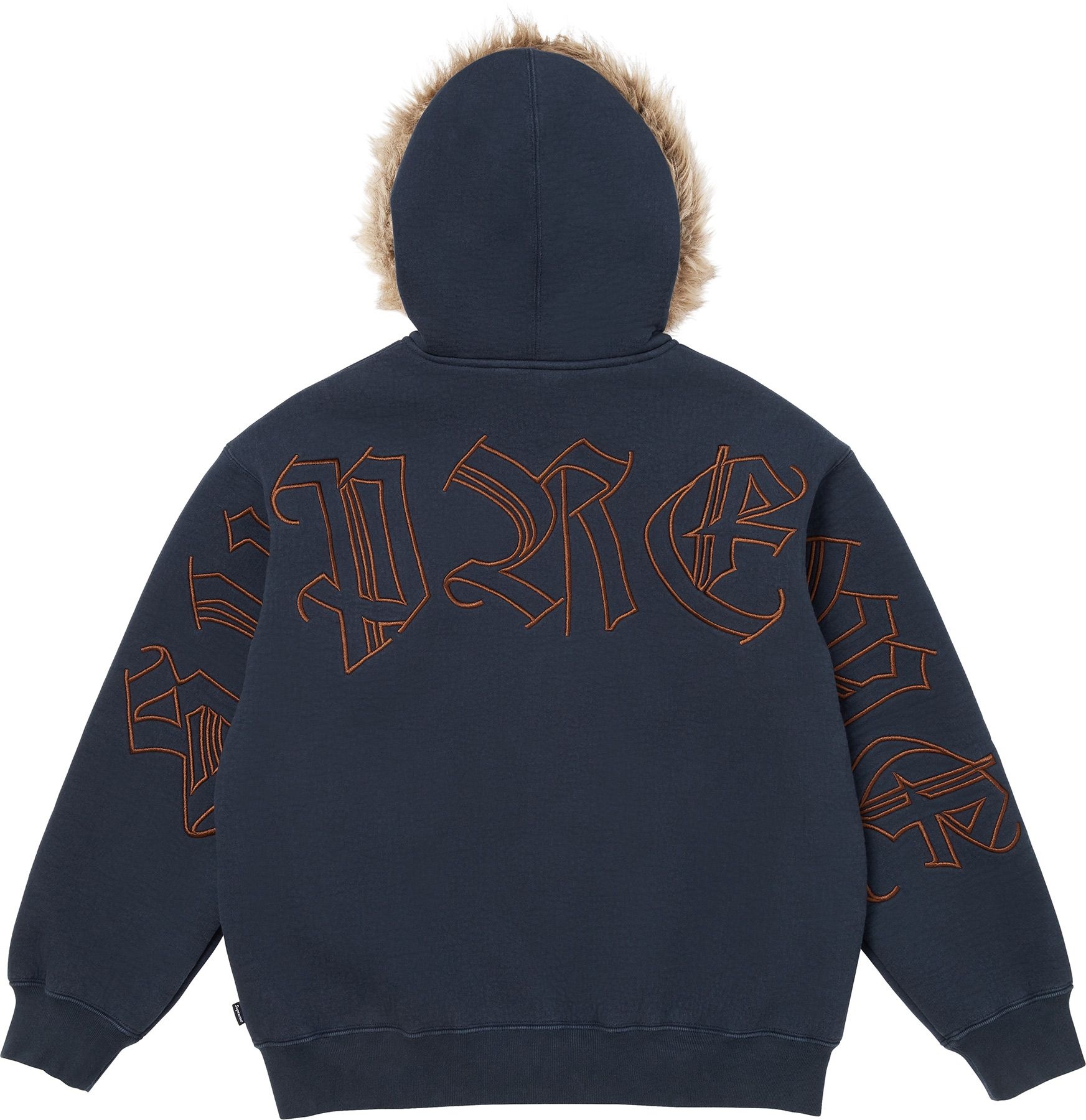 Faux Fur Zip Up Hooded Sweatshirt view 13